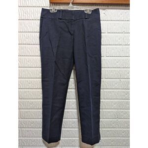 Ann Taylor Loft Women's Navy Stretch Julie Cut Cropped Riviera Pants Size 00
